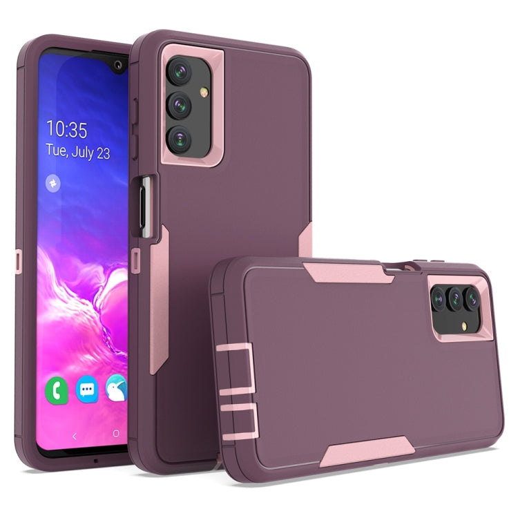 Purple 2 in 1 Magnetic PC + TPU Phone Case for Samsung Galaxy A13, showcasing its sleek design and protective features.